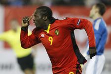 Среда. Воронеж. Россия - Бельгия - 0:2. Автор дубля Ромело ЛУКАКУ празднует первый гол в ворота Игоря АКИНФЕЕВА.