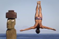 Клифф-дайвинг на острове Пасхи