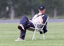 2001 год. Павел САДЫРИН во время тренировки ЦСКА на базе в Ватутинках. Фото Александра ФЕДОРОВА, "СЭ".