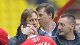 Валерий КАРПИН, РАФАЭЛ КАРИОКА, Игорь ЛЕДЯХОВ и Андрей ТИХОНОВ (слева направо). Фото Александра ФЕДОРОВА, "СЭ".