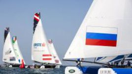 Gazprom Team Russia: третье место в последней гонке второго дня этапа Extreme Sailing Series