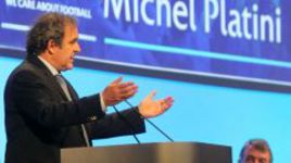 Вчера. Астана. Президент УЕФА Мишель ПЛАТИНИ.