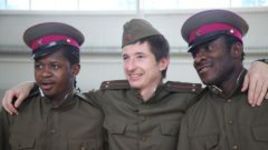 Март 2011 года. Армейцы Секу ОЛИСЕ, Евгений АЛДОНИН и Сейду ДУМБЬЯ (слева направо).