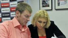 Александр ЗУБКОВ и его дочь Елизавета в редакции