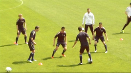 Первая тренировка сборной России перед матчем с Арменией