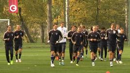 Последняя тренировка сборной перед вылетом в Словакию