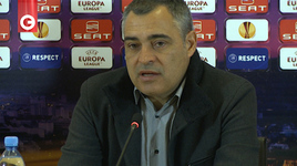 Жозе Коусейру и Александр Фильцов перед матчем с АЕКом. Пресс-конференция.