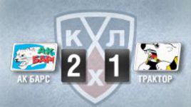 "Ак Барс" - "Трактор" - 2:1 (ОТ)