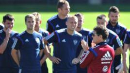 Сборная России тренируется в полном составе