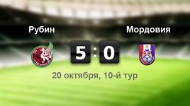"Рубин" - "Мордовия" - 5:0