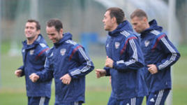 Сборная России привыкает к "Эрнст Хаппель"