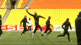 Морозная тренировка ЦСКА перед матчем с ПАОК