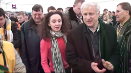 Сергей Фурсенко в павильоне-презентации "Парка футбола"