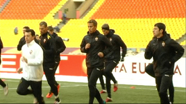 Тренировка ЦСКА перед матчем с "Порту"