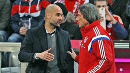 Хосеп ГВАРДЬОЛА и Ханс-Вильгельм МЮЛЛЕР-ВОЛЬФАРТ (справа).