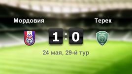 "Мордовия" - "Терек" - 1:0