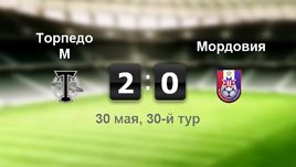 "Торпедо" - "Мордовия" - 2:0