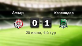 "Амкар" - "Краснодар" - 0:1