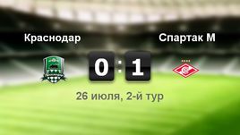 "Краснодар" - "Спартак" - 0:1