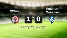 "Амкар" - "Крылья Советов" - 1:0