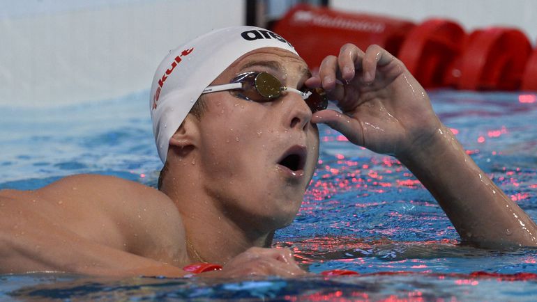 Владимир МОРОЗОВ в ожидании результата заплыва. Фото REUTERS