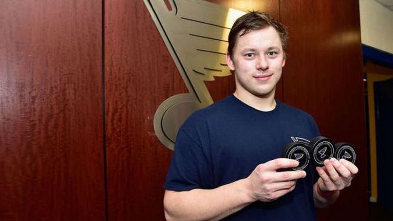 Владимир ТАРАСЕНКО после первого хет-трика в НХЛ. Фото НХЛ