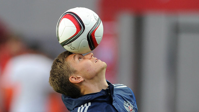 Олег ШАТОВ на тренировке сборной России. Фото Алексей ИВАНОВ,