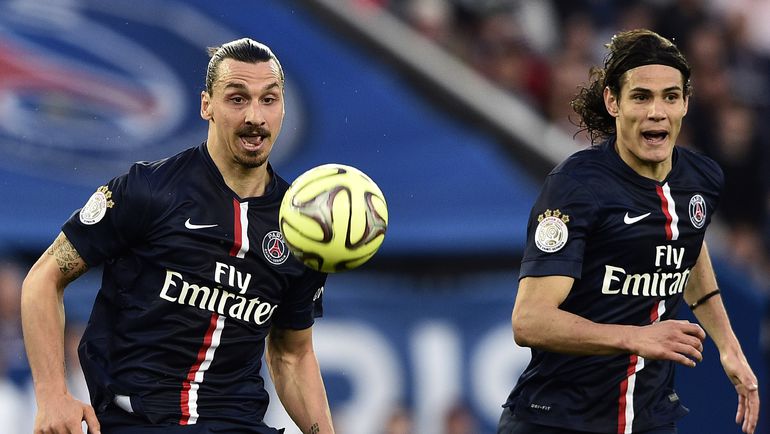 Златан ИБРАГИМОВИЧ и Эдинсон КАВАНИ. Фото AFP