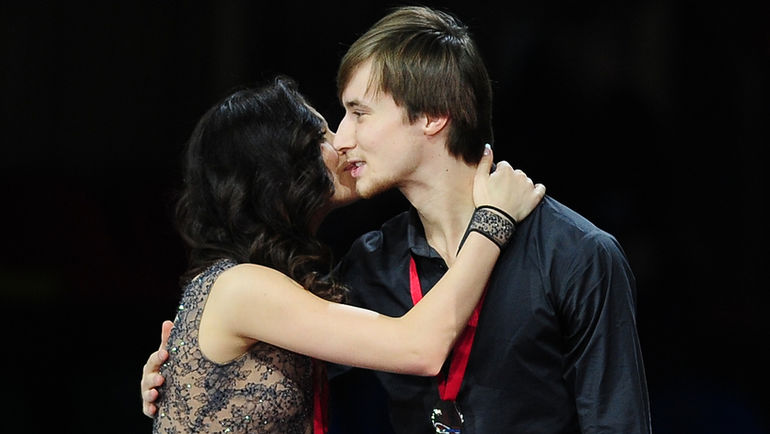 16 ноября 2014 года. Москва. Елена ИЛЬИНЫХ и Руслан ЖИГАНШИН завоевывают серебро на домашнем этапе