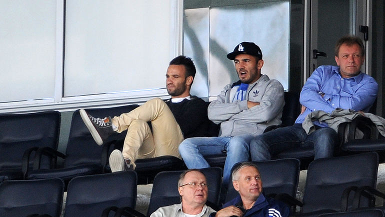 Матье ВАЛЬБУЭНА (слева) прилетел попрощаться с бело-голубыми. Фото Алексей ИВАНОВ,