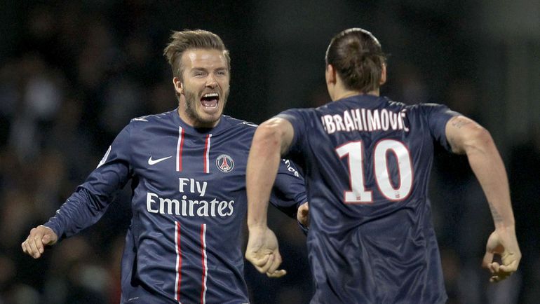 Златан ИБРАГИМОВИЧ и Дэвид БЕКХЭМ. Фото REUTERS