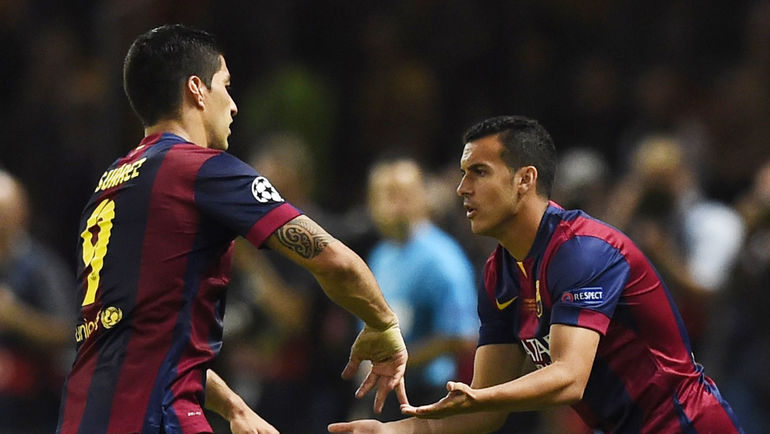 ПЕДРО (справа) и Луис СУАРЕС. Фото AFP