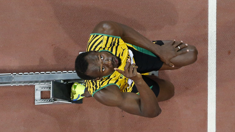 Сегодня. Пекин. Усэйн БОЛТ готовится 10-й раз взойти на пьедестал чемпионата мира. Фото REUTERS