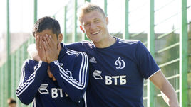 Май 2011 года. Павел ПОГРЕБНЯК (справа) и Александр САМЕДОВ на тренировке