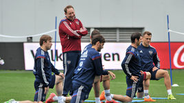 Тренировка сборной России.