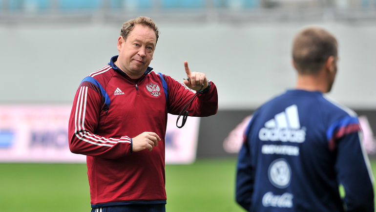 Сегодня. Химки. Леонид СЛУЦКИЙ на тренировке сборной России. Фото Алексей ИВАНОВ,