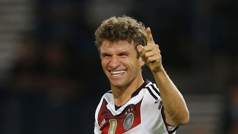 Понедельник. Глазго. Шотландия - Германия - 2:3. Автор дубля Томас МЮЛЛЕР. Фото REUTERS