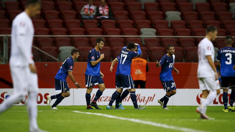 Понедельник. Варшава. Польша - Гибралтар - 8:1. 87-я минута. Гости забили второй гол в своей истории. Фото REUTERS