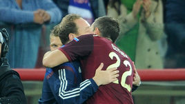 Леонид СЛУЦКИЙ (слева) и Артем ДЗЮБА.