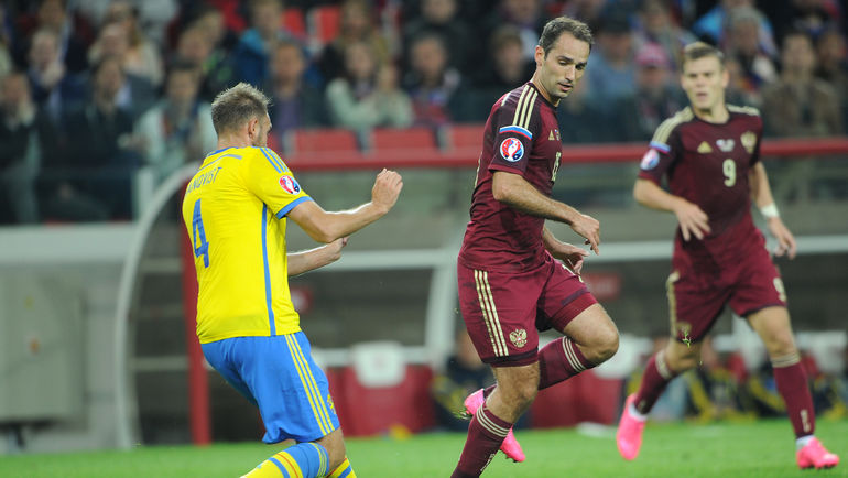 5 сентября. Москва. Тушино. Россия - Швеция - 1:0. В игре Роман ШИРОКОВ. Фото Алексей ИВАНОВ,