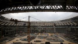 Июль 2015 года. Реконструкция стадиона