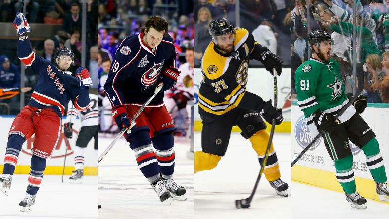 Рик НЭШ, Райан ДЖОХАНСЕН, Патрис БЕРЖЕРОН и Джейми БЕНН. Фото