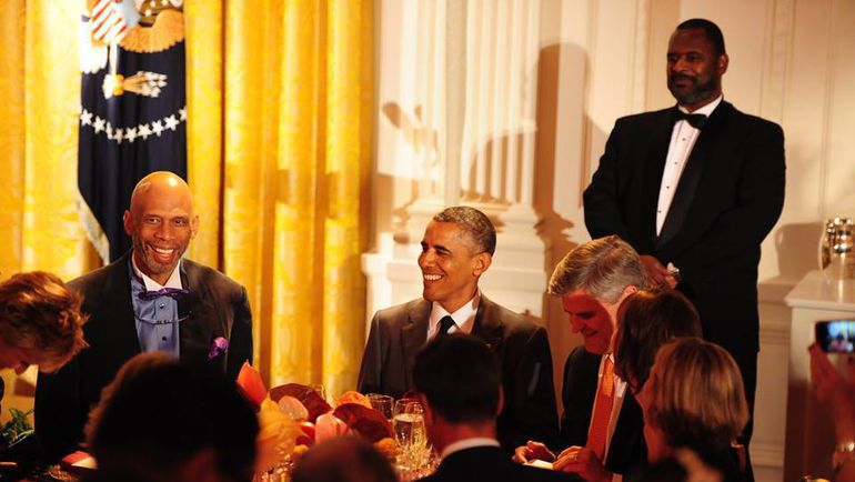 Карим АБДУЛ-ДЖАББАР и президент США Барак ОБАМА. Фото Facebook.com