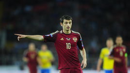 Полузащитник сборной России Алан ДЗАГОЕВ.