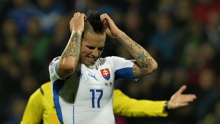 Пятница. Жилина. Словакия - Белоруссия - 0:1. Марек ХАМШИК. Фото REUTERS Пятница. Жилина. Словакия - Белоруссия - 0:1. Марек ХАМШИК. Фото REUTERS