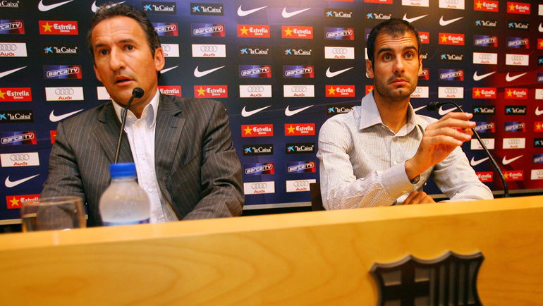 Чики БЕГИРИСТАЙН (слева) и Хосеп ГВАРДЬОЛА хорошо знакомы друг с другом по совместной работе в Чики БЕГИРИСТАЙН (слева) и Хосеп ГВАРДЬОЛА хорошо знакомы друг с другом по совместной работе в