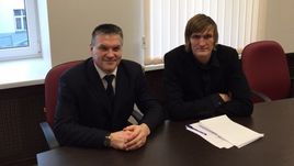 Сегодня. Москва. Президент РФБ Андрей КИРИЛЕНКО (справа) и экс-главный тренер сборной России Евгений ПАШУТИН.