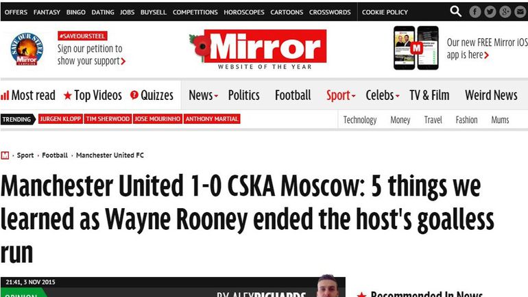 THE MIRROR. THE MIRROR.