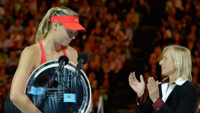 Мария ШАРАПОВА и Мартина НАВРАТИЛОВА. Фото AFP Мария ШАРАПОВА и Мартина НАВРАТИЛОВА. Фото AFP