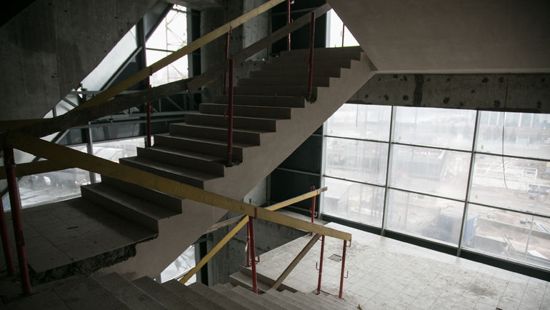 Среда. Санкт-Петербург. Пролеты на будущем стадионе. Фото Кристина КОРОВНИКОВА Среда. Санкт-Петербург. Пролеты на будущем стадионе. Фото Кристина КОРОВНИКОВА